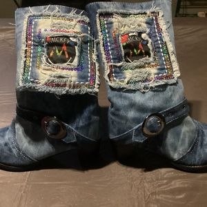Mickfy denim boots women’s 40
